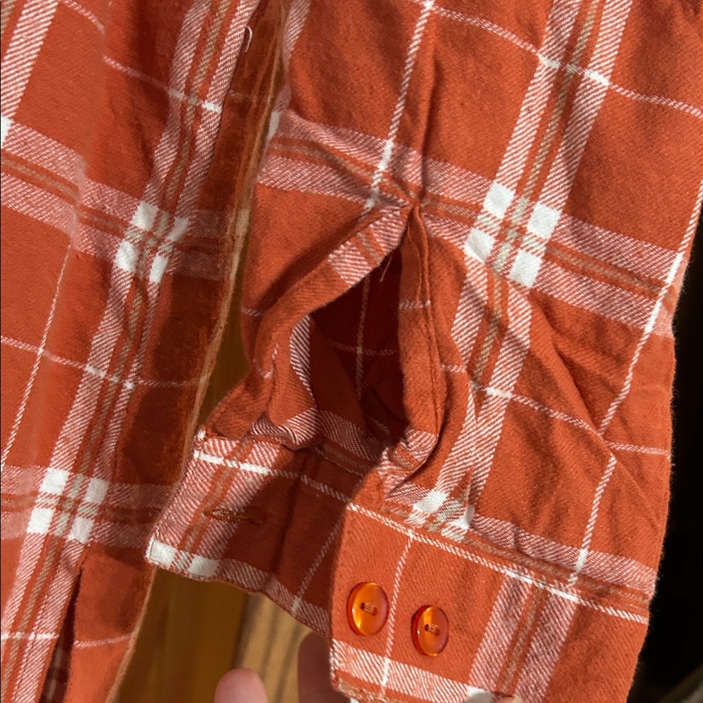 Blair Rust-Orange plaid shirt - Picture 3 of 4